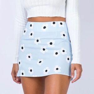 Princess Polly Shelly Mini Skirt Blue • Size: US 0/ AU 4